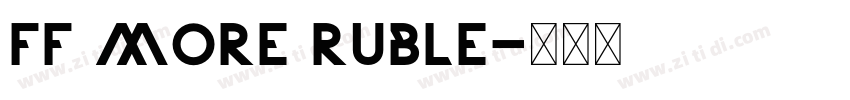 FF More Ruble字体转换